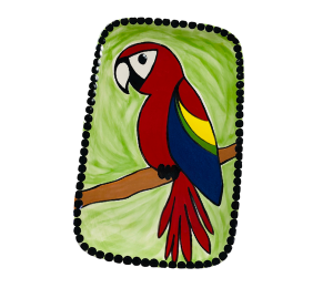 Ridgewood Scarlet Macaw Plate