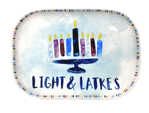 Ridgewood Hanukkah Light & Latkes Platter