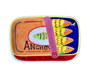 Ridgewood Anchovies App Plate